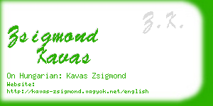 zsigmond kavas business card